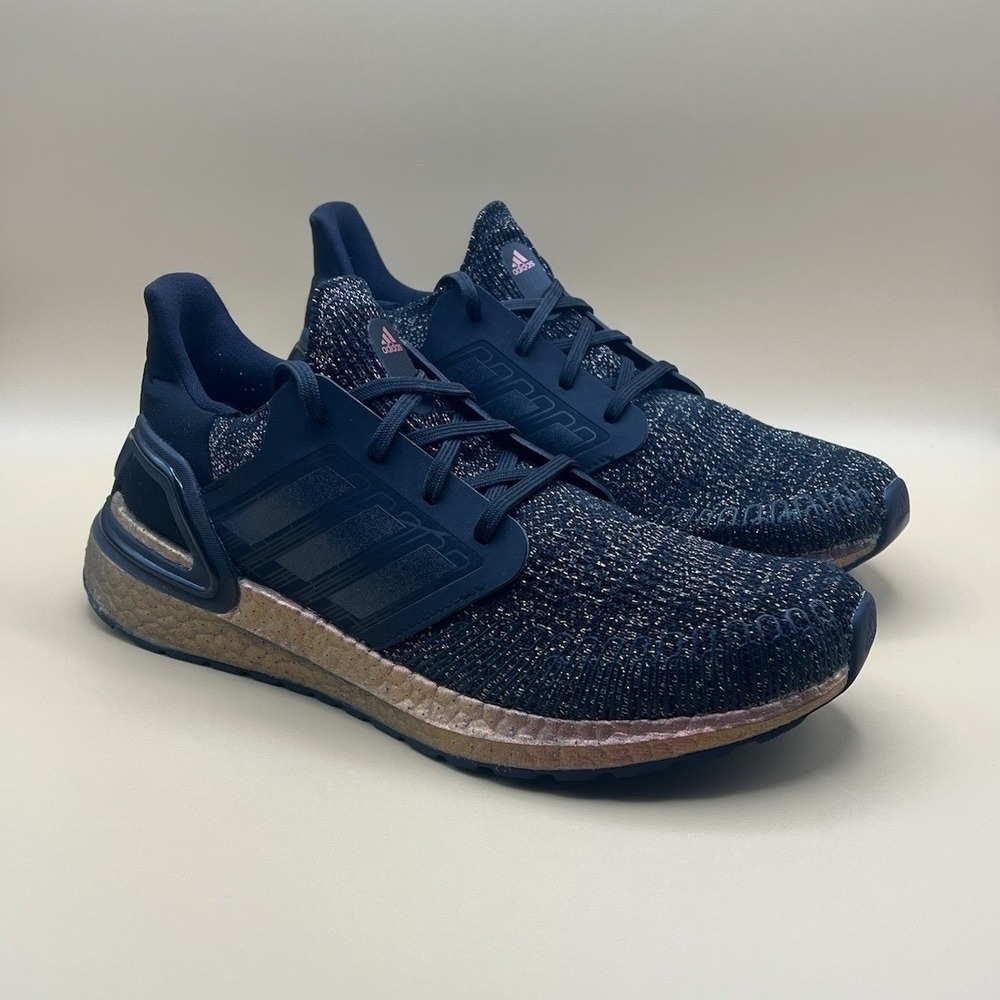 Adidas UltraBoost 20 Black Pink‎ Knit Shoes - Men's Size 7 Women's Size 8.5
